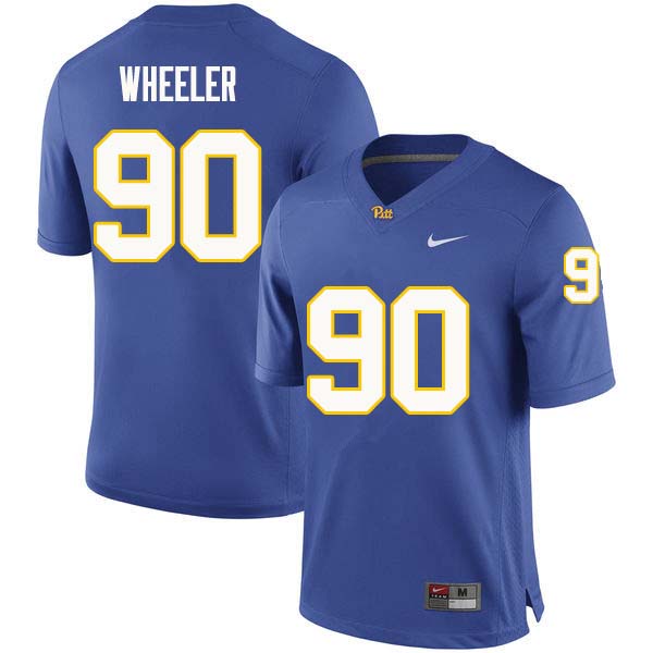 Men #90 Rashad Wheeler Pittsburgh Panthers College Football Jerseys Sale-Royal